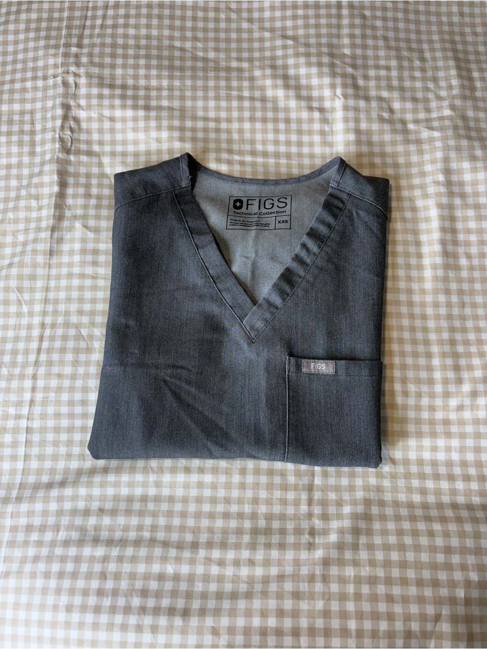 Figs Catarina Scrub Top in Graphite